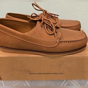 LL Bean, Men shoes,  natural leather, size 14, brand new in original box